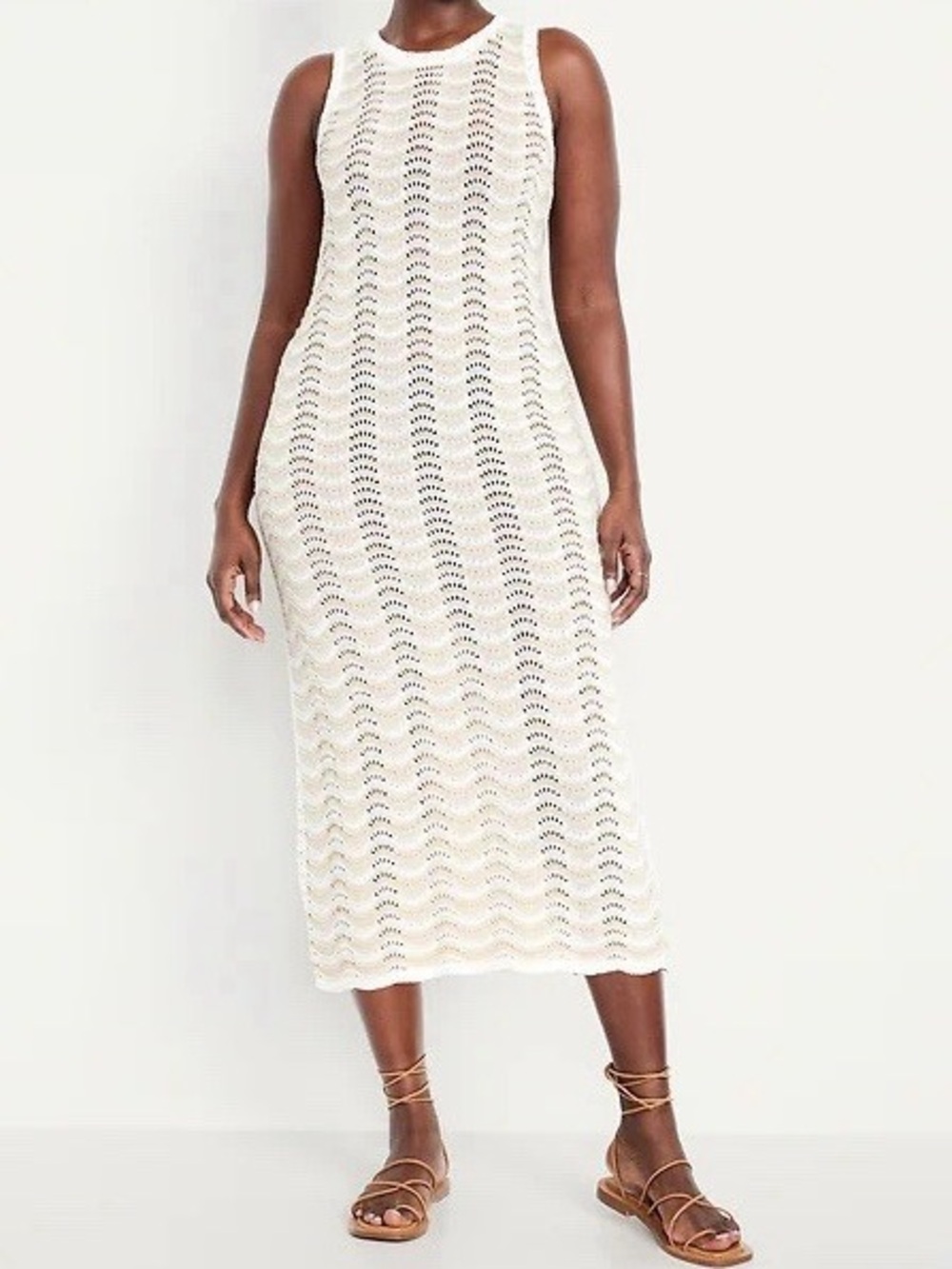 Old Navy 100% cotton crochet midi dress